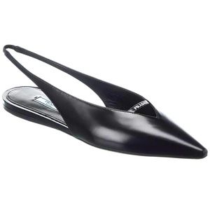 PRADA Slingback Pointy Toe Flat